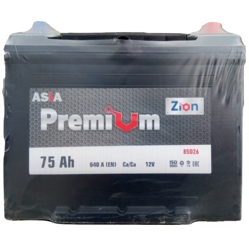 Аккумулятор ZION PREMIUM  JIS 75 0(R+)
