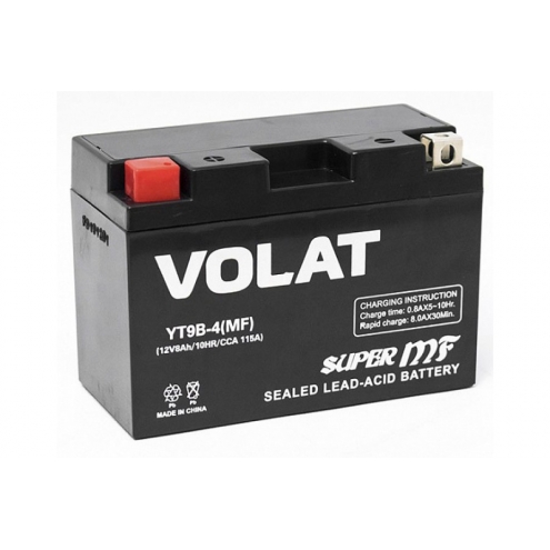 Аккумулятор VOLAT  YT9B-4 (MF) 8 1(L+)