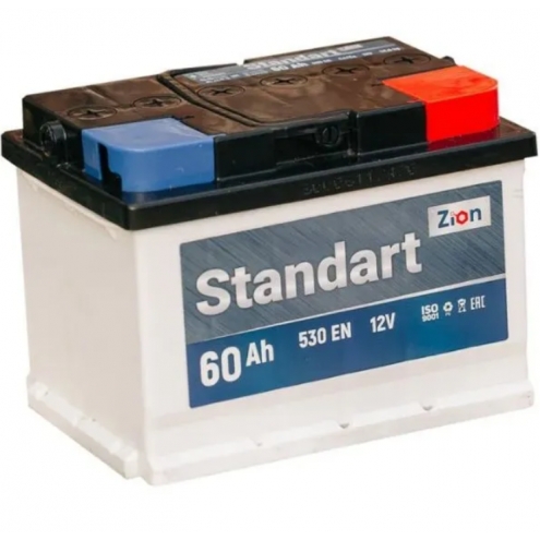 Аккумулятор ZION  Standart 6 СТ низкий  60 0(R+)