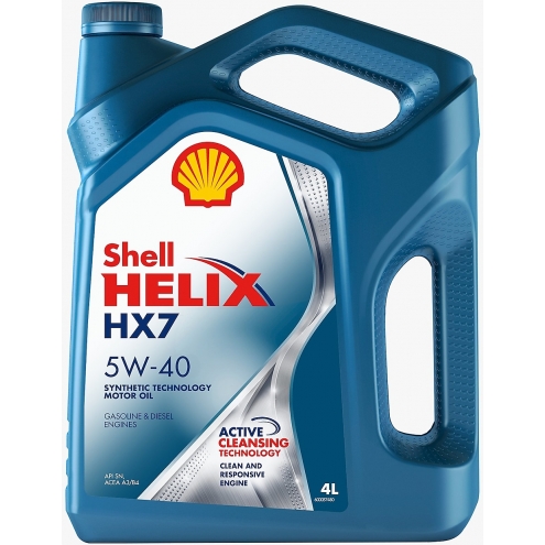 Масло моторное полусинтетическое SHELL  Helix  НХ7 5W-40 4