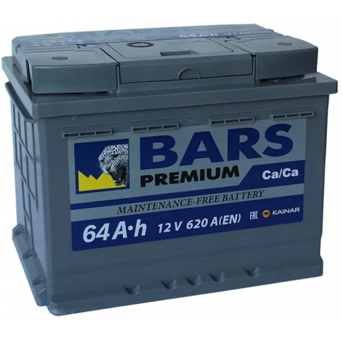 Аккумулятор BARS  Premium 6 СТ  64 1(L+)