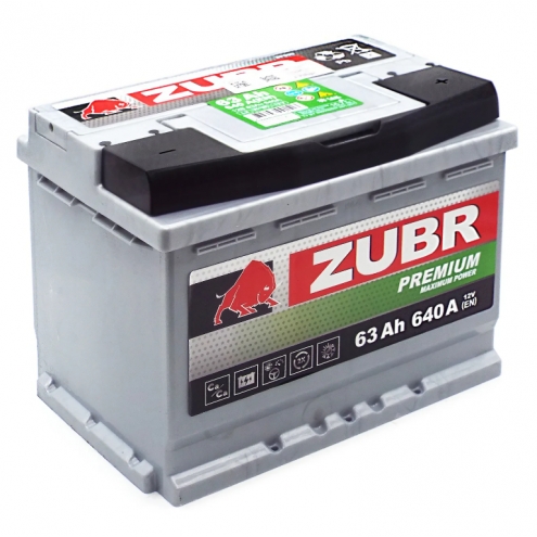 Аккумулятор ZUBR  Premium  63 0(R+)