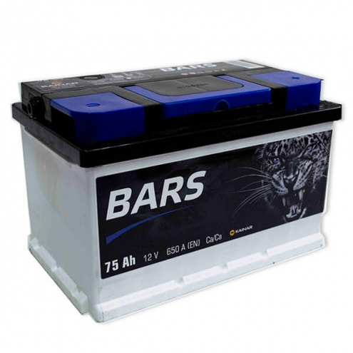 Аккумулятор BARS  6 СТ низкий  75 0(R+)