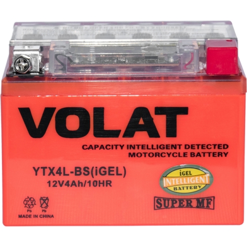 Аккумулятор VOLAT iGEL YTX4L-BS 4 0(R+)