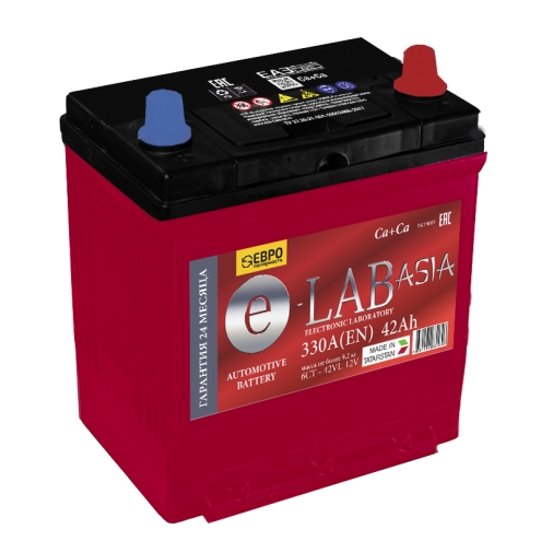 Аккумулятор E-LAB  ASIA  6СТ 42 0(R+)