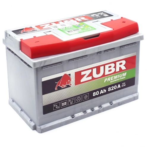 Аккумулятор ZUBR  Premium  80 0(R+)