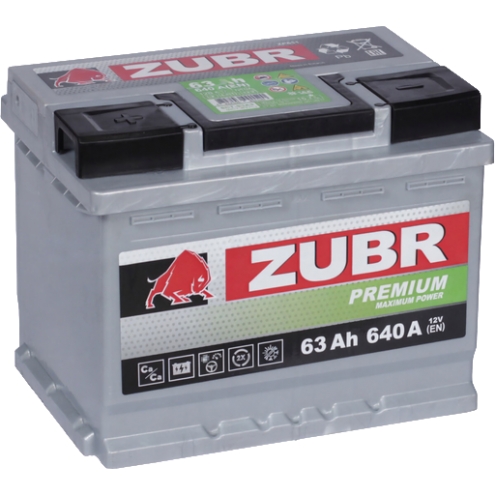 Аккумулятор ZUBR  Premium  63 1(L+)
