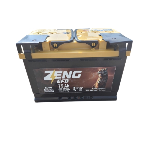 Аккумулятор Zeng EFB 6 СТ  75 0(R+)