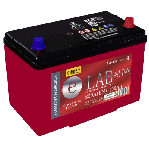 Аккумулятор E-LAB  ASIA  6СТ 100 0(R+)