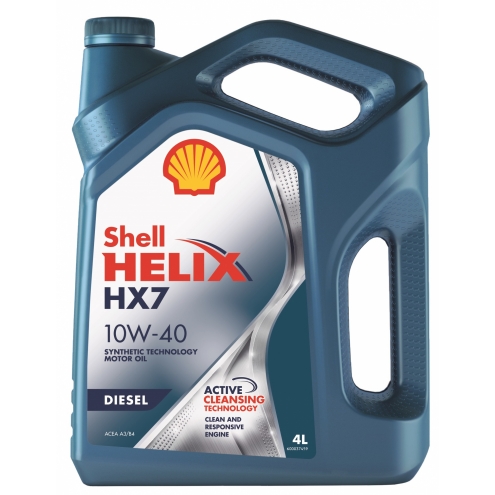 Масло моторное полусинтетическое SHELL  Helix Diesel НХ7 10W-40 4