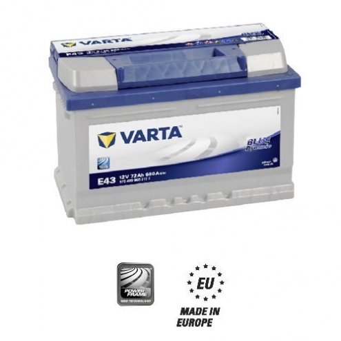 Аккумулятор VARTA  BD 6СТ (572 409) низкая 72 0(R+)