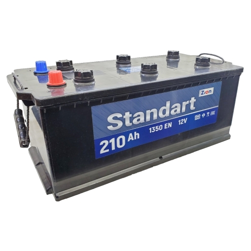 Аккумулятор ZION  Standart 6 СТ конус плоский  210 4(-+)