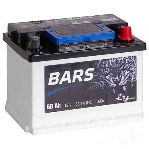 Аккумулятор BARS  6 СТ низкий  60 0(R+)