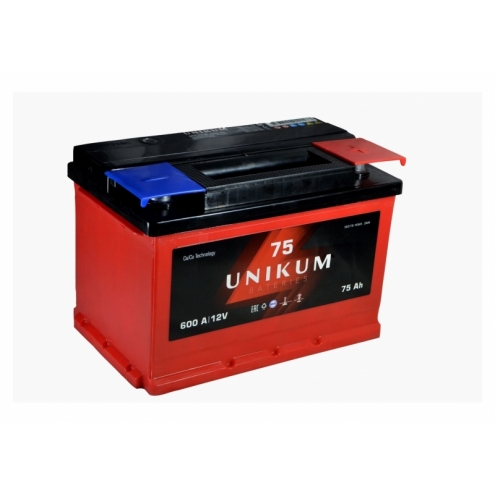 Аккумулятор UNIKUM  6 СТ 75 0(R+)